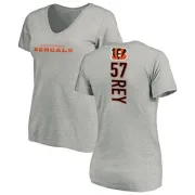 Vincent Rey Women's Cincinnati Bengals Backer V-Neck T-Shirt - Ash