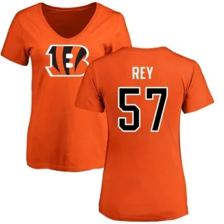 Vincent Rey Women's Cincinnati Bengals Name & Number Logo Slim Fit T-Shirt - Orange