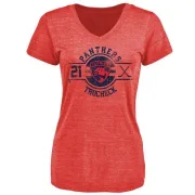 Vincent Trocheck Women's Florida Panthers Insignia Tri-Blend T-Shirt - Red