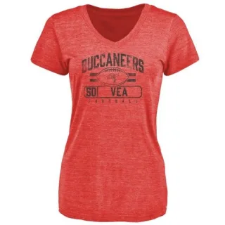 Vita Vea Women's Tampa Bay Buccaneers Flanker Tri-Blend T-Shirt - Red