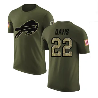 Vontae Davis Buffalo Bills Olive Salute to Service Legend T-Shirt