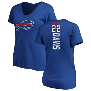 Vontae Davis Women's Buffalo Bills Backer Slim Fit T-Shirt - Royal