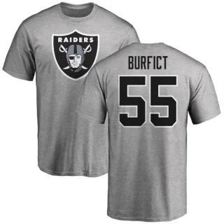 Vontaze Burfict Oakland Raiders Name & Number Logo T-Shirt - Ash