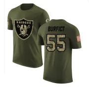 Vontaze Burfict Oakland Raiders Olive Salute to Service Legend T-Shirt