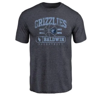 Wade Baldwin Memphis Grizzlies Navy Baseline Tri-Blend T-Shirt