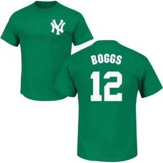 Wade Boggs New York Yankees St. Patrick's Day Name & Number T-Shirt - Green