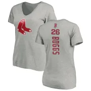 Wade Boggs Women's Boston Red Sox Backer Slim Fit T-Shirt - Ash