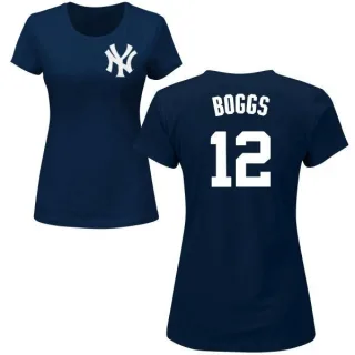 Wade Boggs Women's New York Yankees Name & Number T-Shirt - Navy