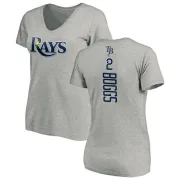 Wade Boggs Women's Tampa Bay Rays Backer Slim Fit T-Shirt - Ash