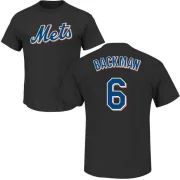 Wally Backman New York Mets Name & Number T-Shirt - Black