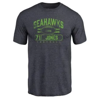 Walter Jones Seattle Seahawks Flanker Tri-Blend T-Shirt - Navy