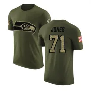 Walter Jones Seattle Seahawks Olive Salute to Service Legend T-Shirt