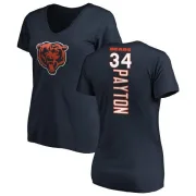 Walter Payton Women's Chicago Bears Backer Slim Fit T-Shirt - Navy