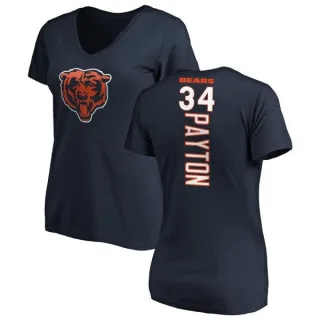 Walter Payton Women's Chicago Bears Backer Slim Fit T-Shirt - Navy