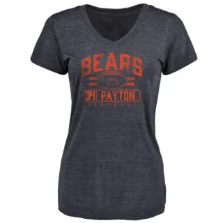 Walter Payton Women's Chicago Bears Flanker Tri-Blend T-Shirt - Navy