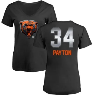 Walter Payton Women's Chicago Bears Midnight Mascot T-Shirt - Black