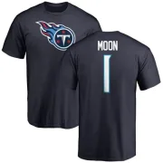 Warren Moon Tennessee Titans Name & Number Logo T-Shirt - Navy