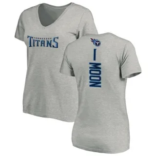 Warren Moon Women's Tennessee Titans Backer V-Neck T-Shirt - Ash