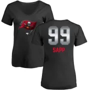 Warren Sapp Women's Tampa Bay Buccaneers Midnight Mascot T-Shirt - Black