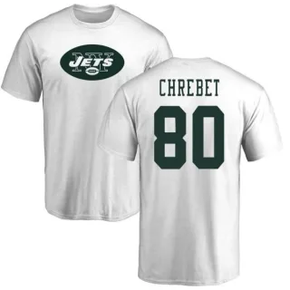 Wayne Chrebet New York Jets Name & Number Logo T-Shirt - White