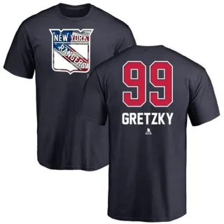 Wayne Gretzky New York Rangers Name and Number Banner Wave T-Shirt - Navy