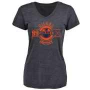 Wayne Gretzky Women's Edmonton Oilers Insignia Tri-Blend T-Shirt - Royal