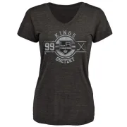 Wayne Gretzky Women's Los Angeles Kings Insignia Tri-Blend T-Shirt - Black