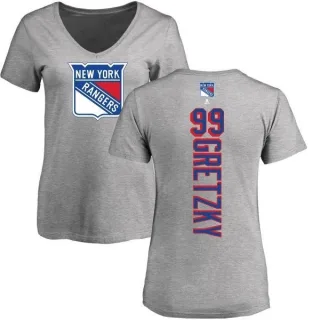 Wayne Gretzky Women's New York Rangers Backer T-Shirt - Ash