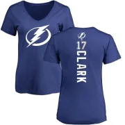 Wendel Clark Women's Tampa Bay Lightning Backer T-Shirt - Blue