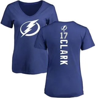 Wendel Clark Women's Tampa Bay Lightning Backer T-Shirt - Blue