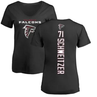 Wes Schweitzer Women's Atlanta Falcons Backer Slim Fit T-Shirt - Black