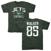 Wesley Walker New York Jets Green Distressed Name & Number Tri-Blend T-Shirt