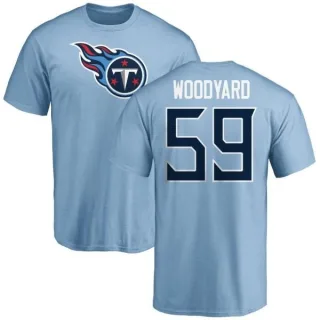 Wesley Woodyard Tennessee Titans Name & Number Logo T-Shirt - Light Blue