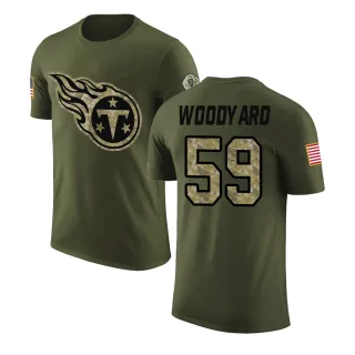 Wesley Woodyard Tennessee Titans Olive Salute to Service Legend T-Shirt