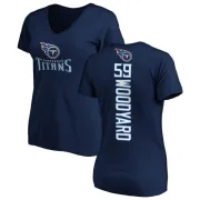 Wesley Woodyard Women's Tennessee Titans Backer Slim Fit T-Shirt - Navy