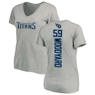 Wesley Woodyard Women's Tennessee Titans Backer V-Neck T-Shirt - Ash