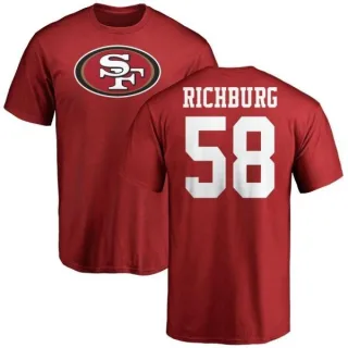 Weston Richburg San Francisco 49ers Name & Number Logo T-Shirt - Red