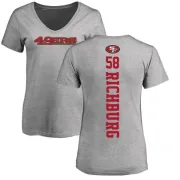 Weston Richburg Women's San Francisco 49ers Backer V-Neck T-Shirt - Ash