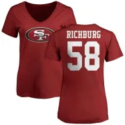 Weston Richburg Women's San Francisco 49ers Name & Number Logo Slim Fit T-Shirt - Red