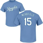 Whit Merrifield Kansas City Royals Name & Number T-Shirt - Light Blue