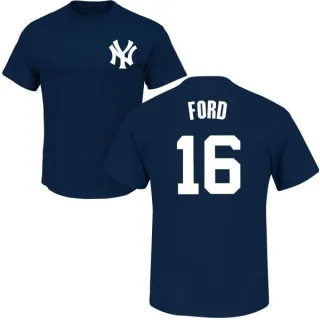 Whitey Ford New York Yankees Name & Number T-Shirt - Navy