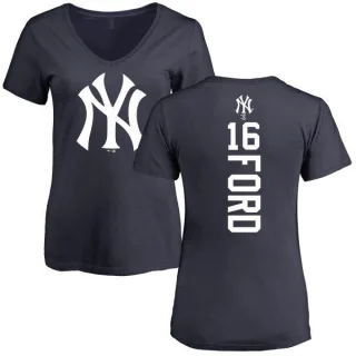 Whitey Ford Women's New York Yankees Backer Slim Fit T-Shirt - Navy