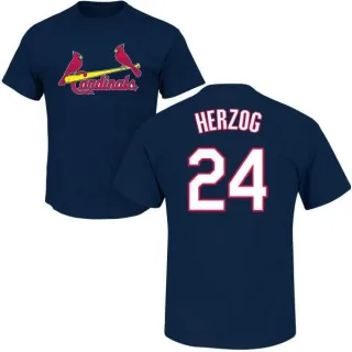 Whitey Herzog St. Louis Cardinals Name & Number T-Shirt - Navy