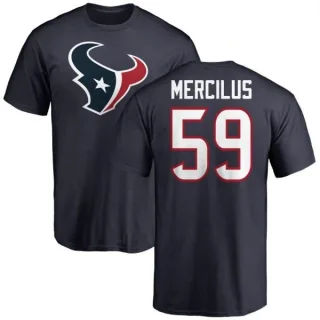 Whitney Mercilus Houston Texans Name & Number Logo T-Shirt - Navy