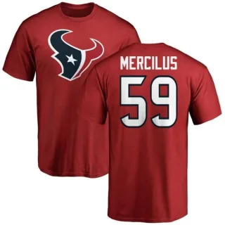 Whitney Mercilus Houston Texans Name & Number Logo T-Shirt - Red