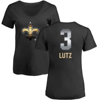 Wil Lutz Women's New Orleans Saints Midnight Mascot T-Shirt - Black