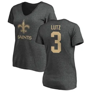 Wil Lutz Women's New Orleans Saints One Color T-Shirt - Ash