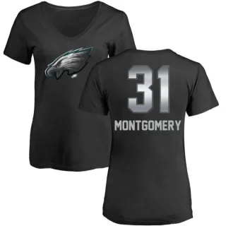 Wilbert Montgomery Women's Philadelphia Eagles Midnight Mascot T-Shirt - Black