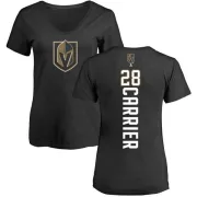 William Carrier Women's Vegas Golden Knights Backer Slim Fit V-Neck T-Shirt - Black