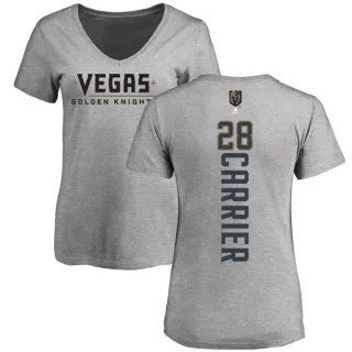 William Carrier Women's Vegas Golden Knights Backer Slim Fit V-Neck T-Shirt - Heathered Gray